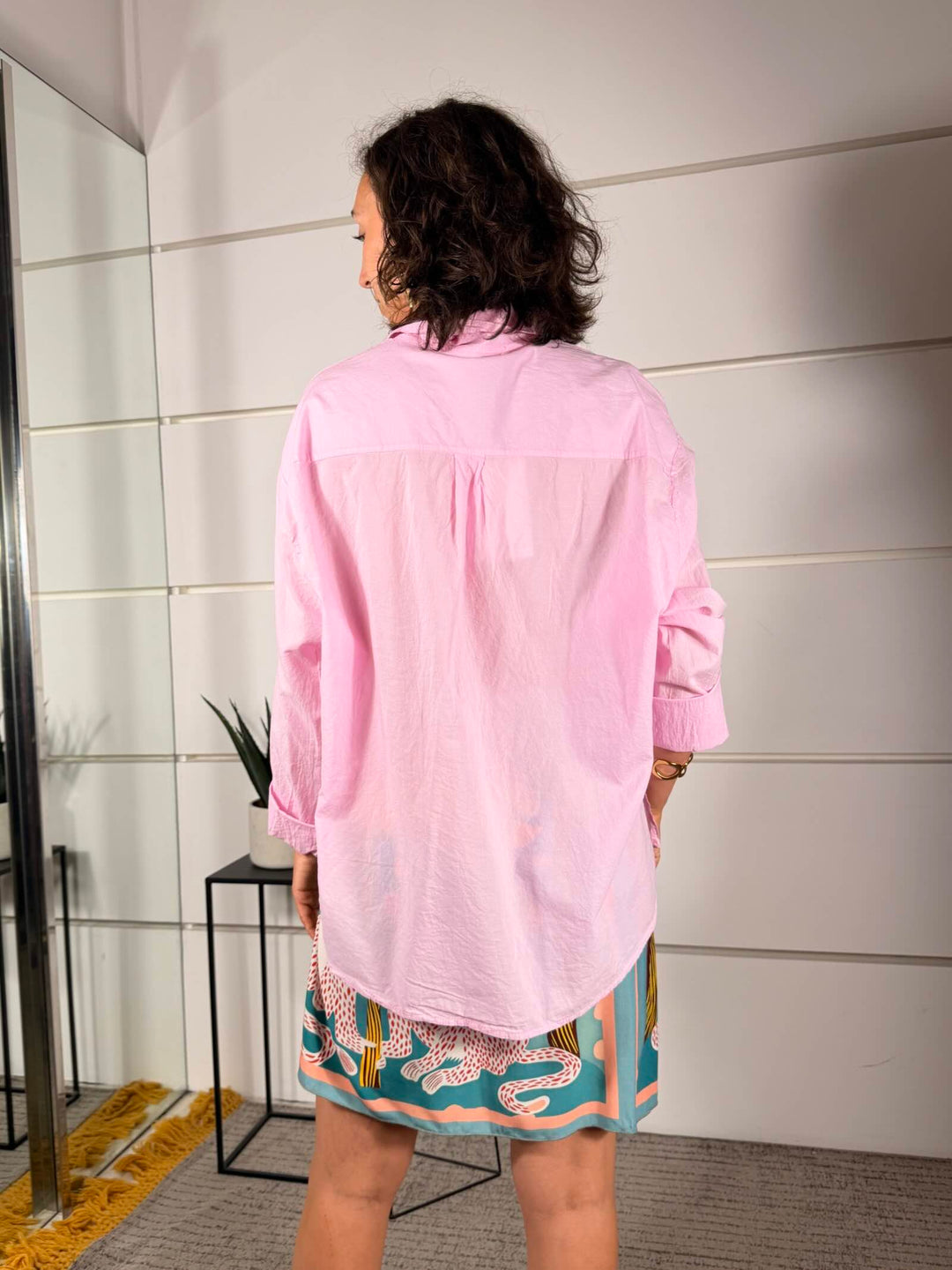 camicia over con due tasche rosa in cotone CFW-Q408ROSA HAVE ONE