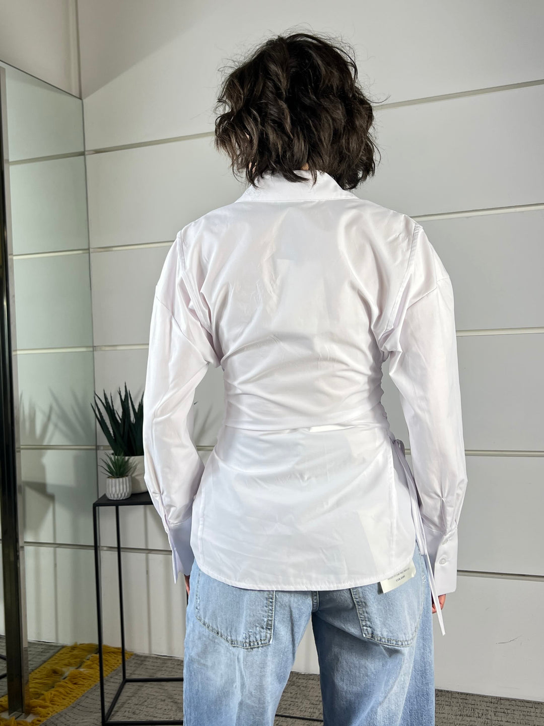 camicia bianca con lacci ai lati per sfiancarla CVS-Q234BIANCO HAVE ONE