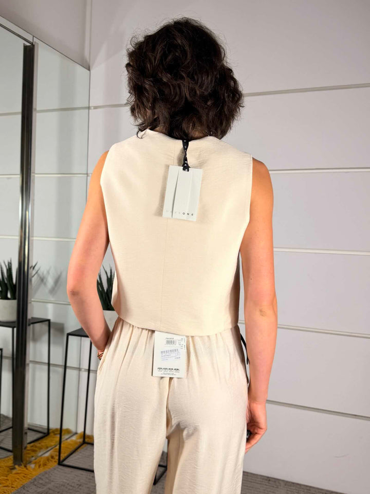 gilet in visxosa beige 