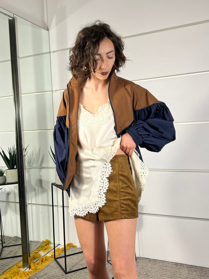 shorts scamosciato cognac PMA-Q141COGNAC HAVE ONE