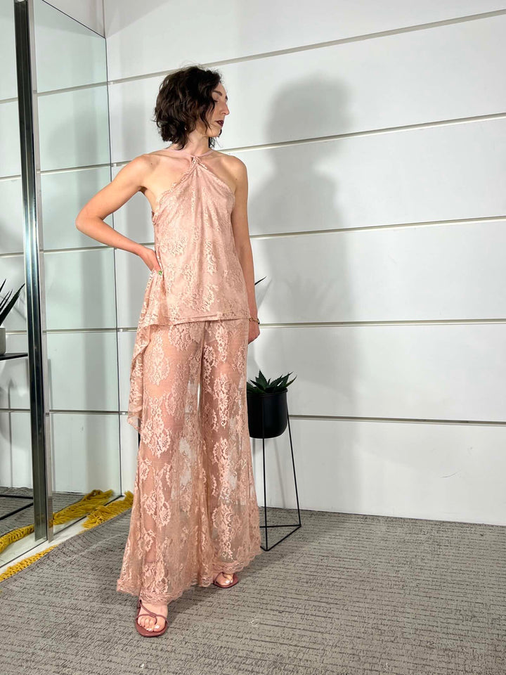 pantalone in pizzo cipria PVS-Q442CIPRIA HAVE ONE
