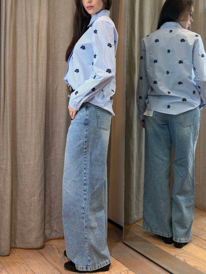 jeans a palazzo denim chiaro SOPHIE001 iBLUES
