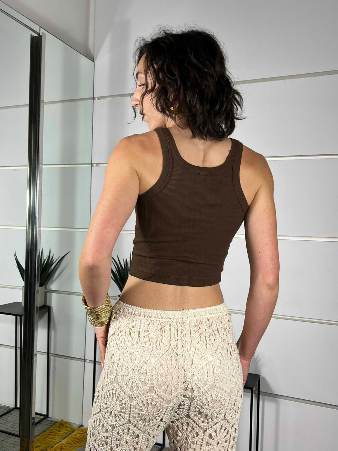 top in cotone marrone BLOODY MARYL78 PINKO