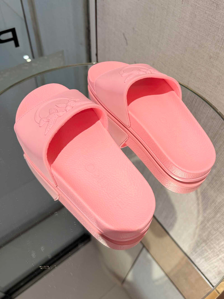 CIABATTE IN GOMMA CON LOGO LOVE BIRDS ROSA 