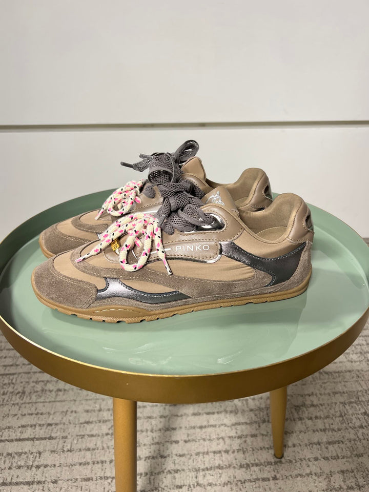 SNEAKERS IN TESSUTO TECNICO ON INSERTI IN SUEDE E CON LACCI INTERCAMBIABILI YULIA 01L72 PINKO