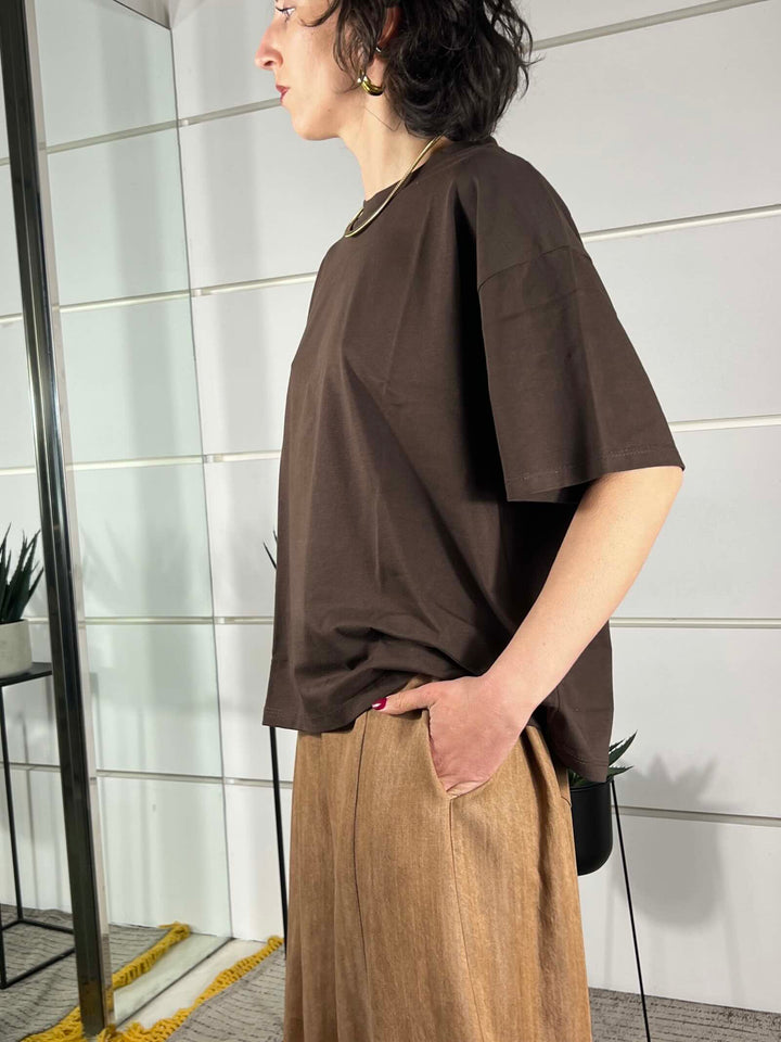 t.shirt over girocollo moro 11935MORO SUSY MIX