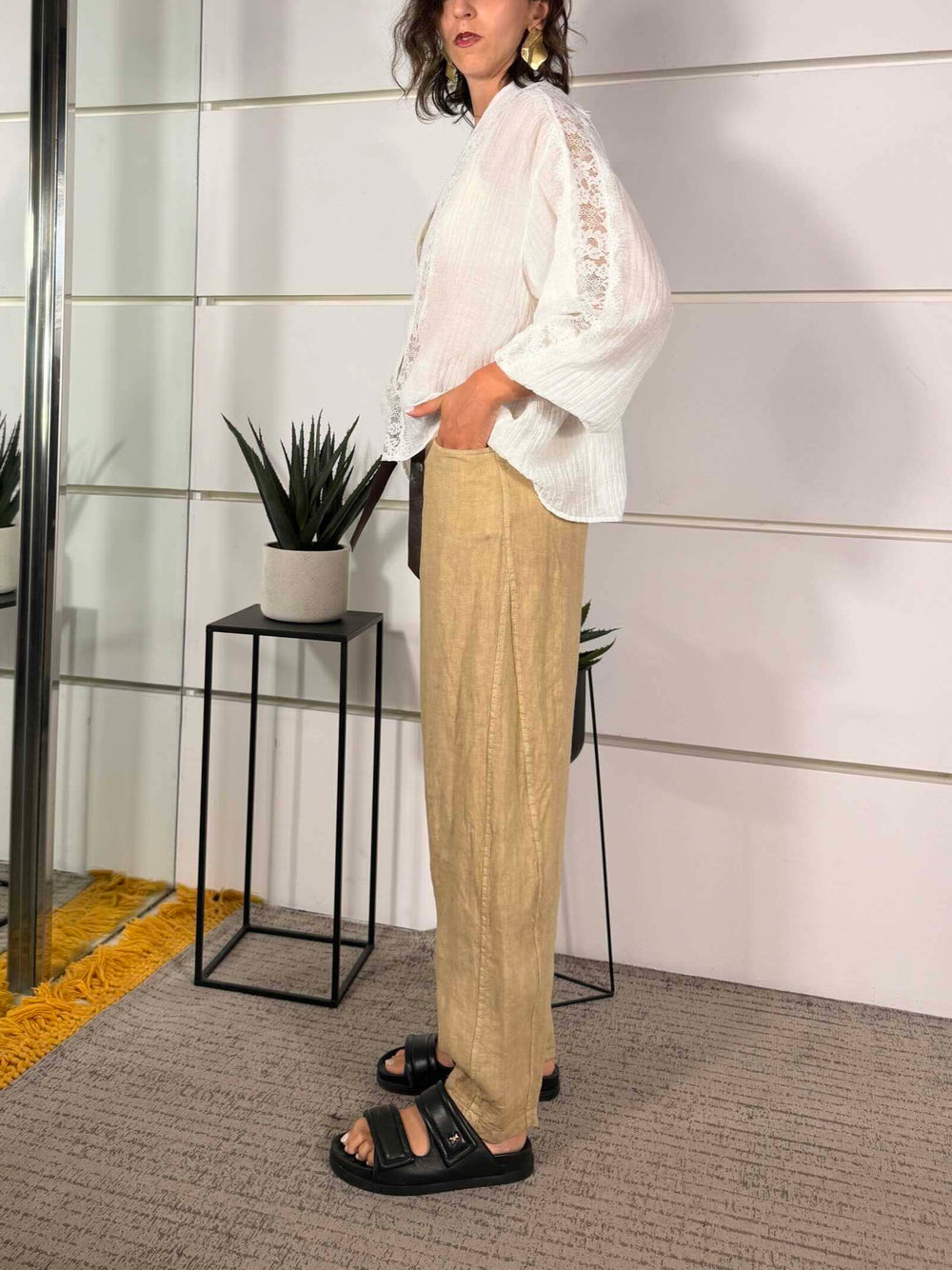 pantalone barrel in lino safari 12402SAFARI SUSY MIX