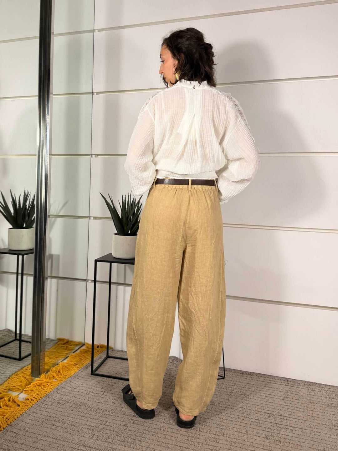 pantalone barrel in lino safari 12402SAFARI SUSY MIX