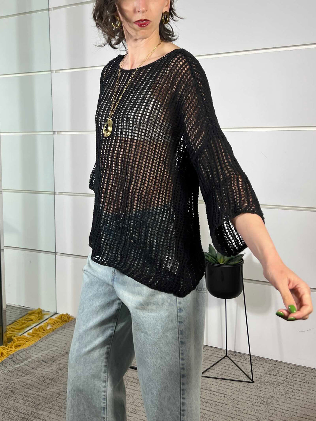 maglia rete nera 2012NERO SUSY MIX