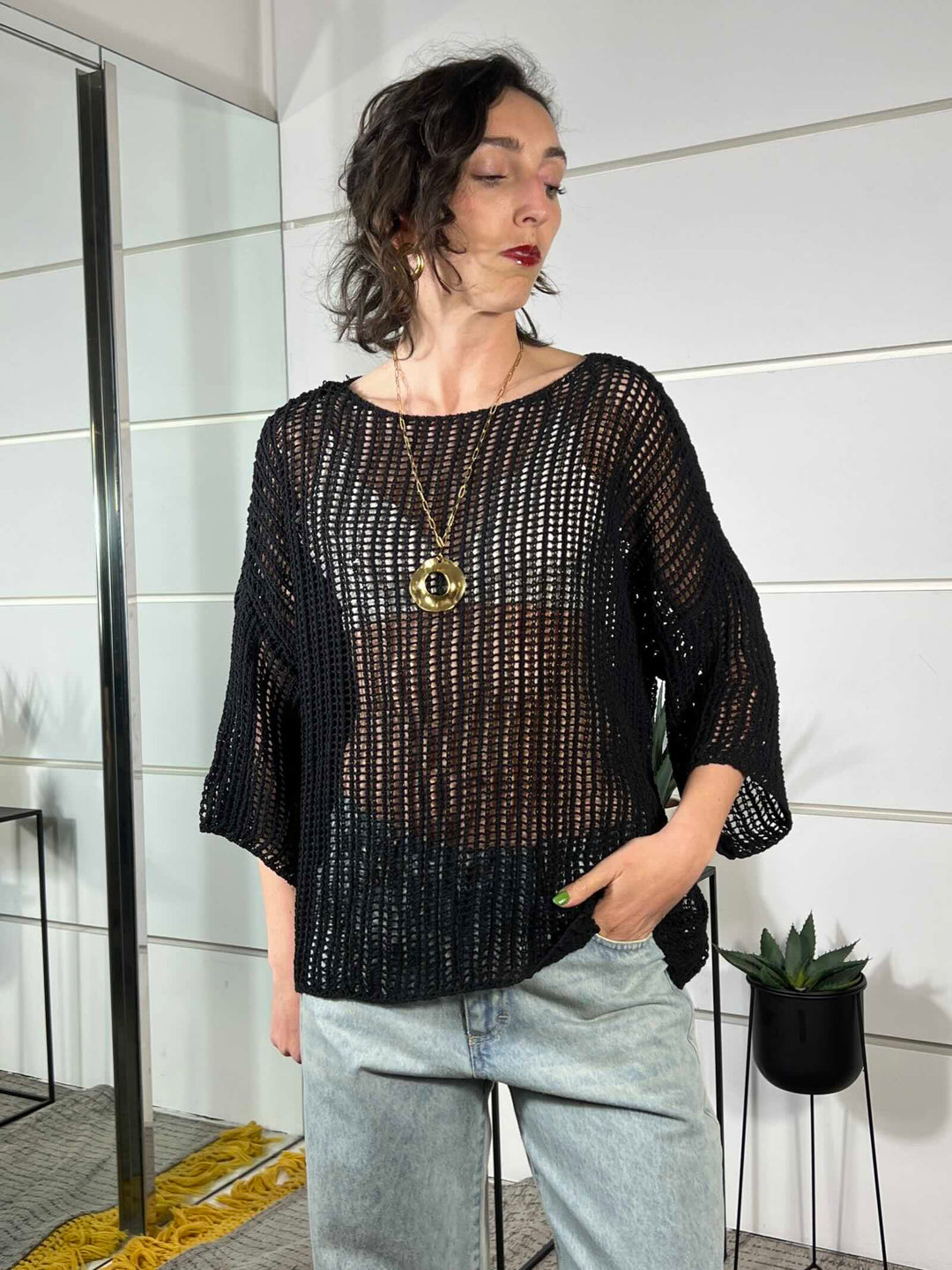 maglia rete nera 2012NERO SUSY MIX