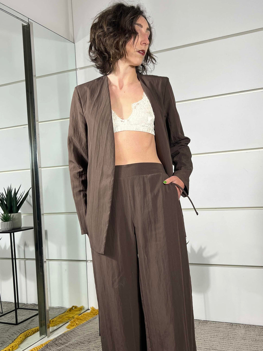 completo giacca kimono con cinta e pantalone a palazzo moro 30325MORO SUSY MIX