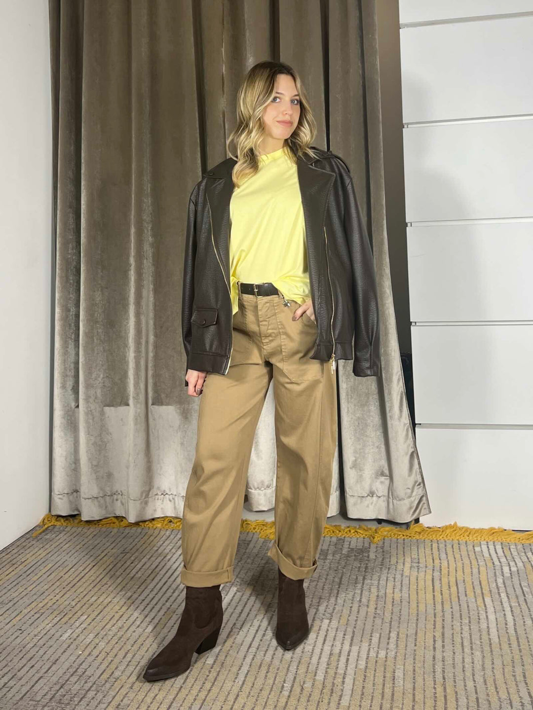 pantalone ovetto in cotone 58300PCAMMELLO SUSY MIX