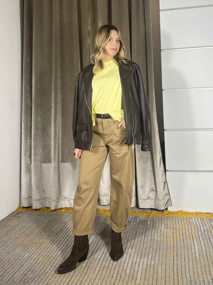pantalone ovetto in cotone 58300PCAMMELLO SUSY MIX