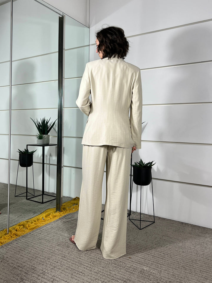 giacca gessta beige in viscosa SMXJ0055BEIGE SUSY MIX