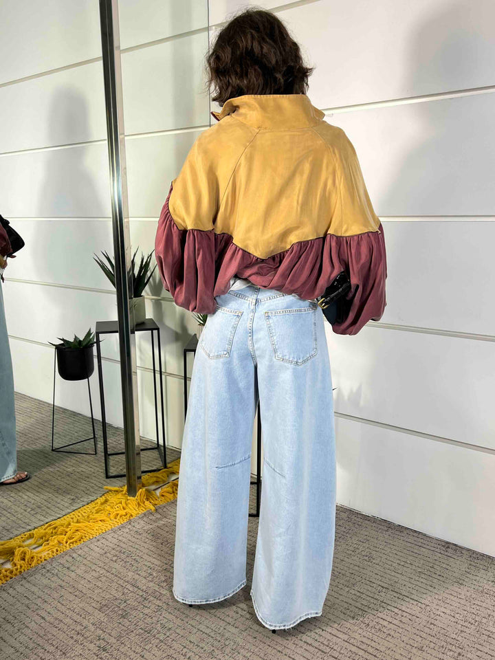 jeans louvre barrel fit extra denim chiaro P314J119W642VARINATE UNICA TENSIONE IN