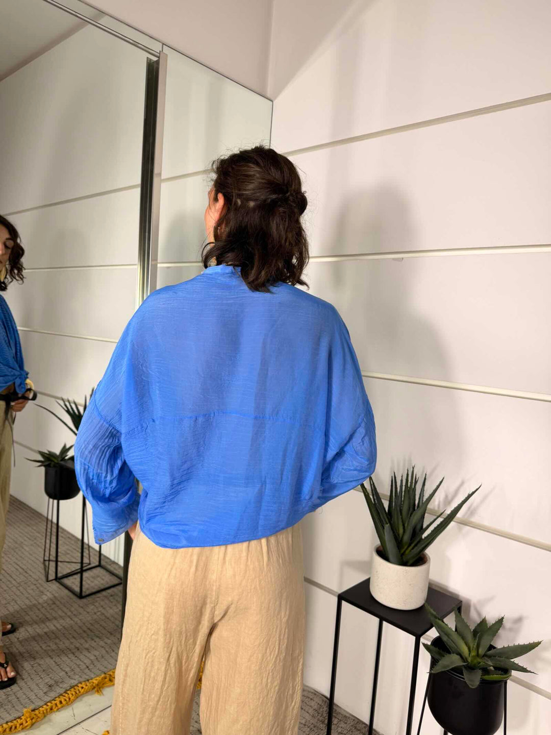 camicia in misto seta con ricamo elettrico S26CF85ELETTRICO TENSIONE IN