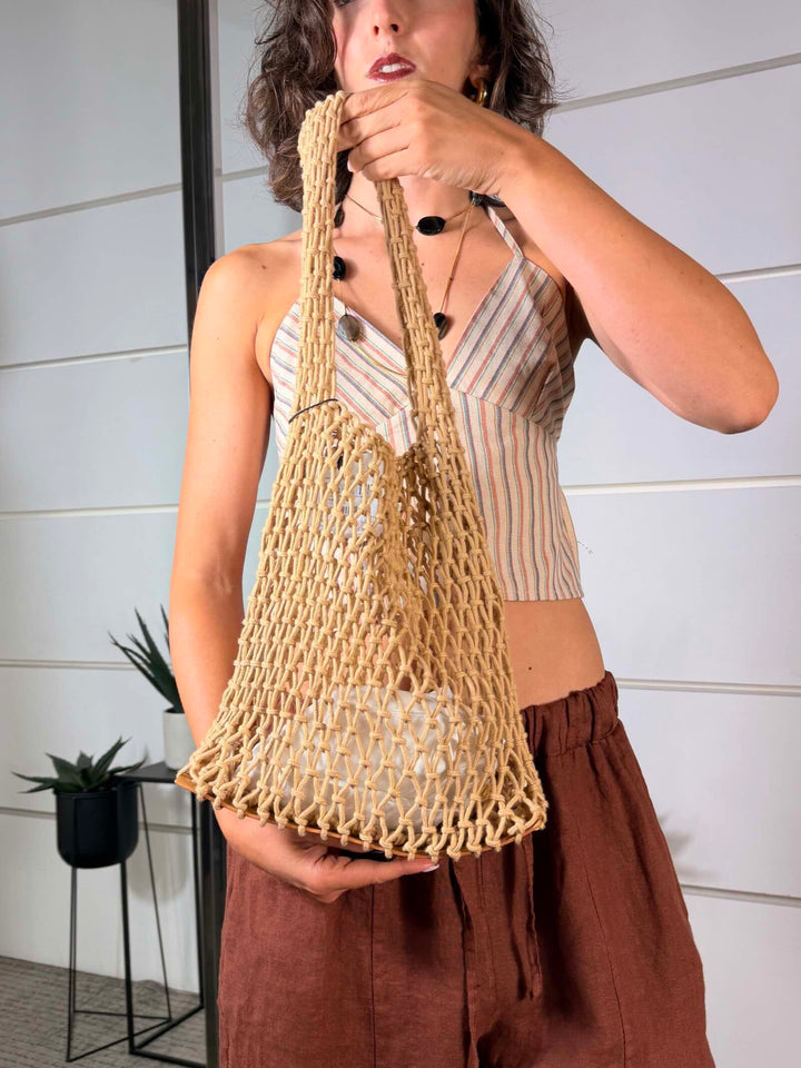 borsa a rete con sacca interna corda 