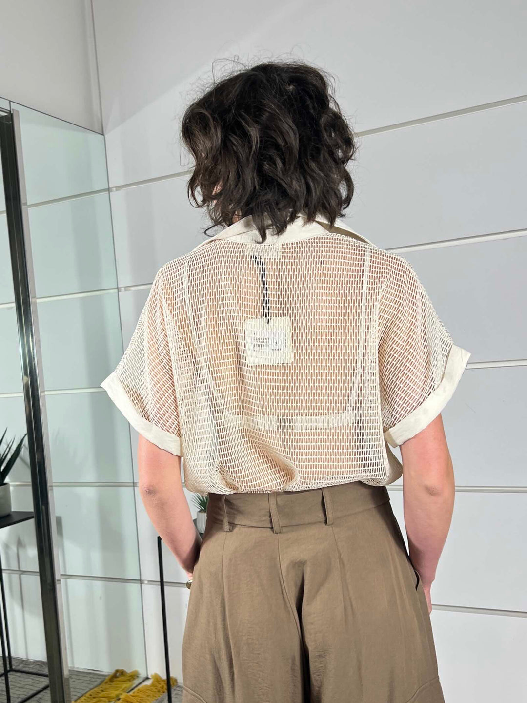 maglia a polo a rete beige TAB1937BEIGE 06/1 VICOLO