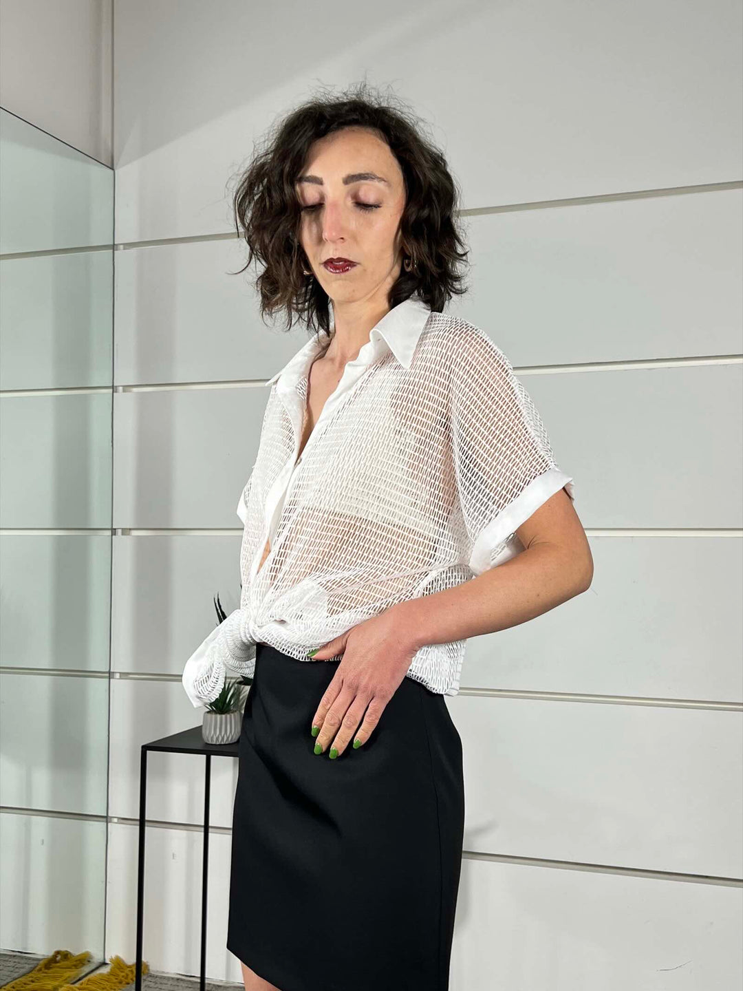 maglia a polo a rete naturale TAB1937NATURALE 02 VICOLO