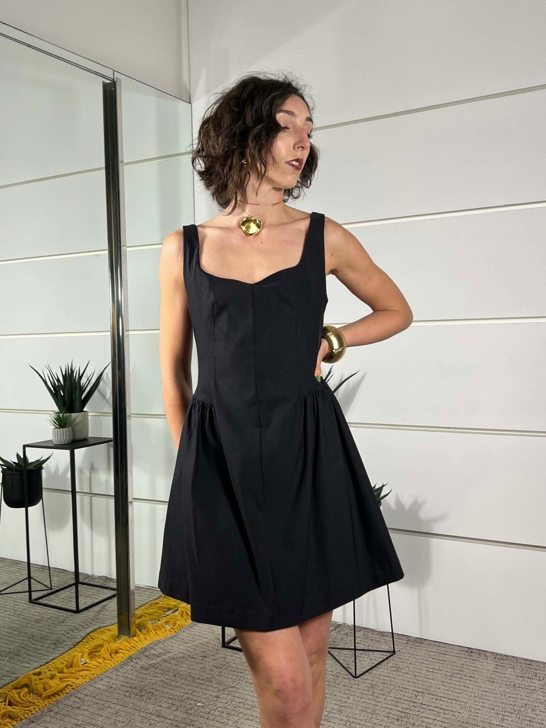 abito corto nero TAB2053NERO 99 VICOLO