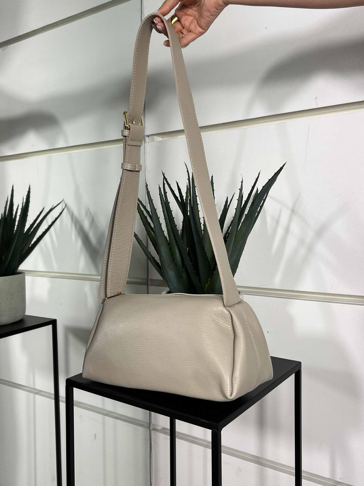 borsa in pelle con tracolla regolabile marmo DO-B0163MARMO FEMME CAFE SELECTION