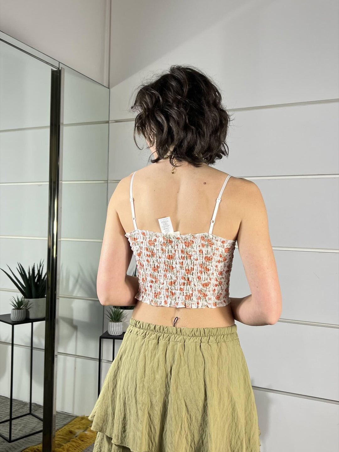 top corsetto a fiori papaia TAB1408PAPAIA VICOLO