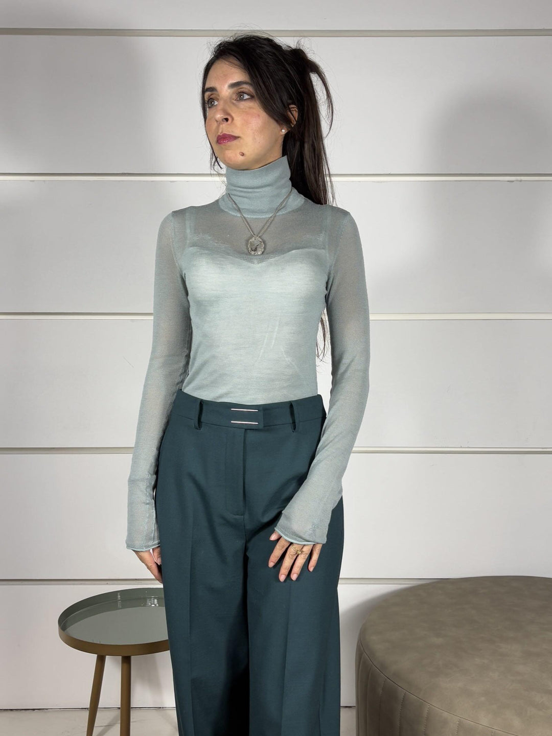 DOLCEVITA IN LANA LEGGERA COLORE VERDE 2K0347K034G618 PATRIZIA PEPE PREVIEW