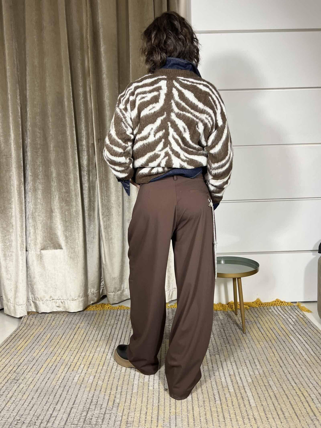 pantalone cannella con catena di strass P5Z2KQP1819 IMPERIAL