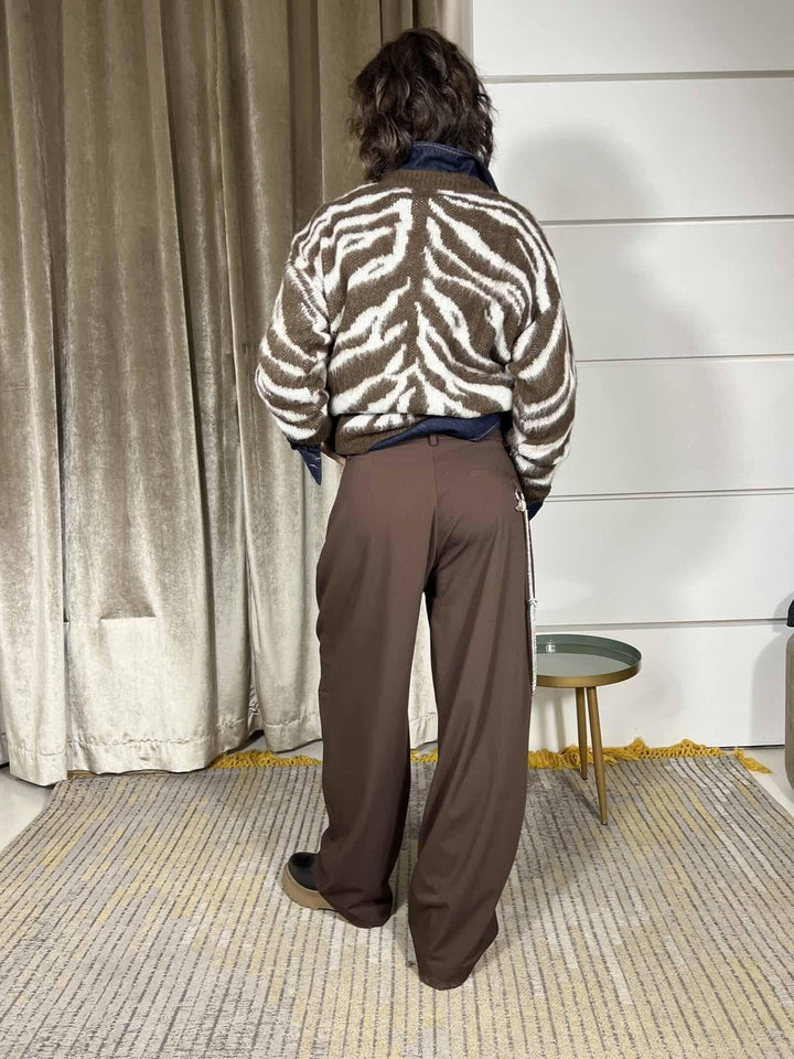 pantalone cannella con catena di strass P5Z2KQP1819 IMPERIAL