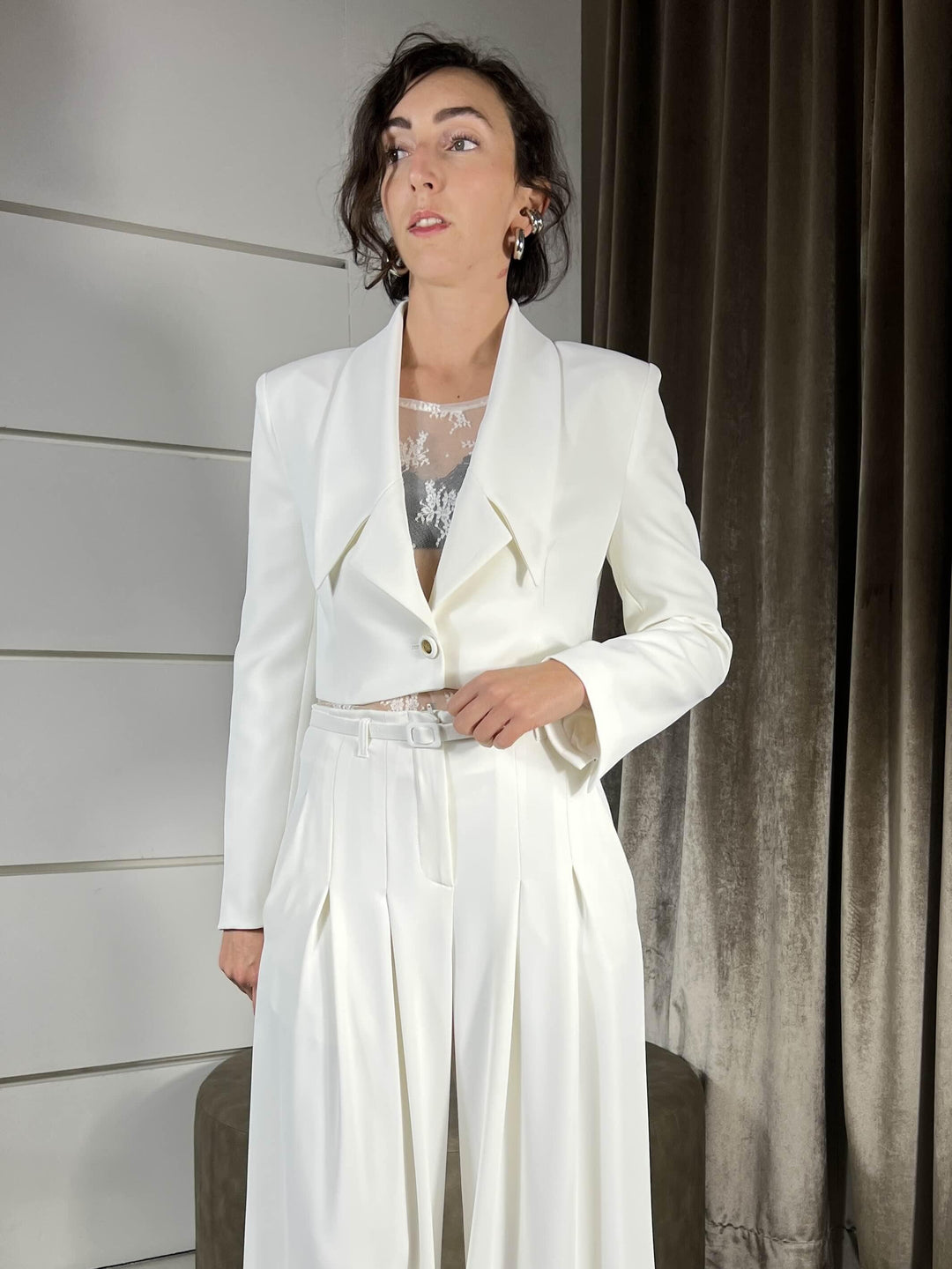 giacca crop latte JBG0KHX1140 IMPERIAL