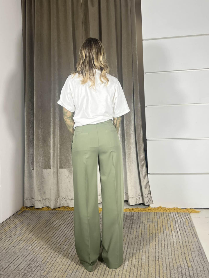 pantalone a palazzo olio TAB0025OLIO VICOLO