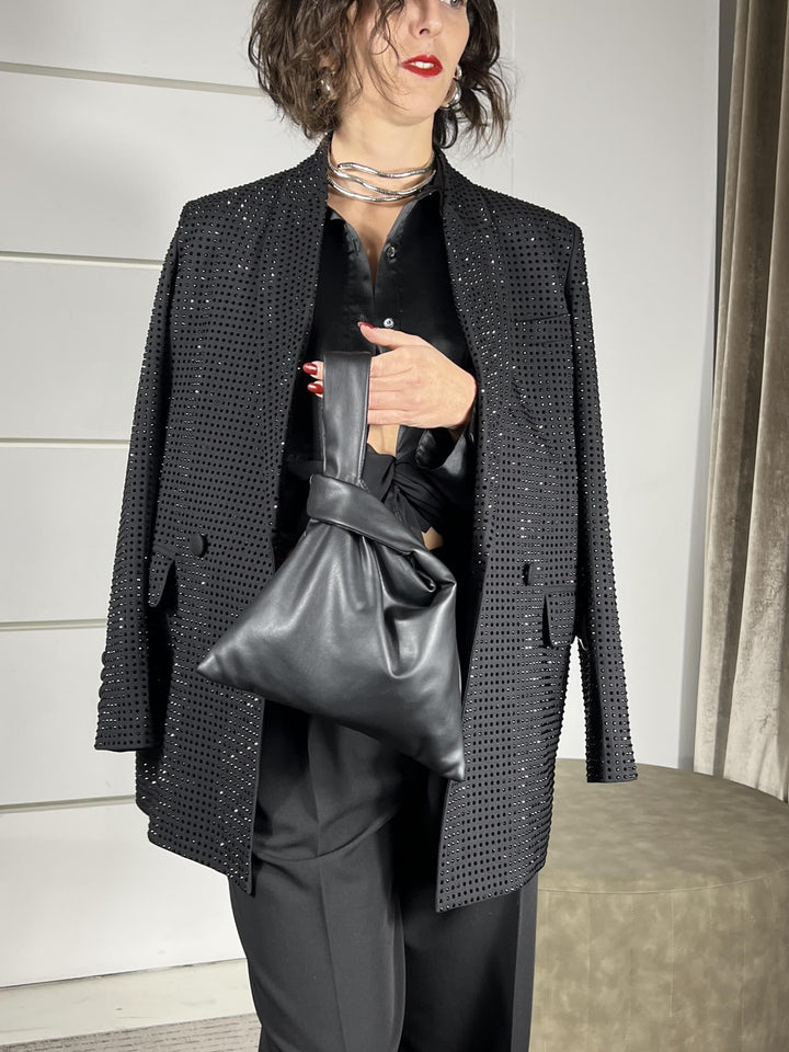 BORSA A SACCHETTO IN ECOPLLE NERA XOAB1810 CARLA G. ACCESSORI