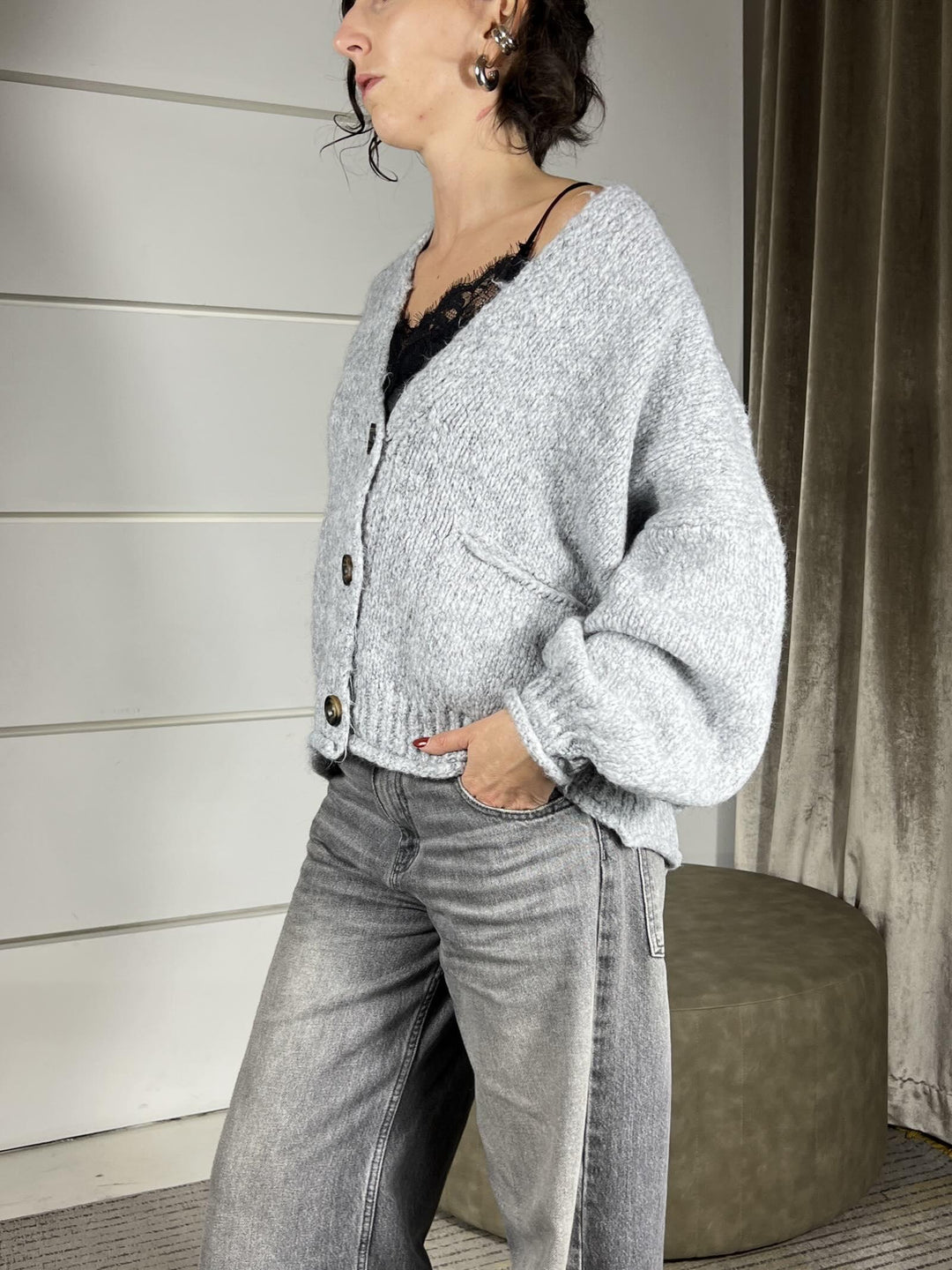 cardigan over 3 bottoni perla JIT-P020PERLA HAVE ONE