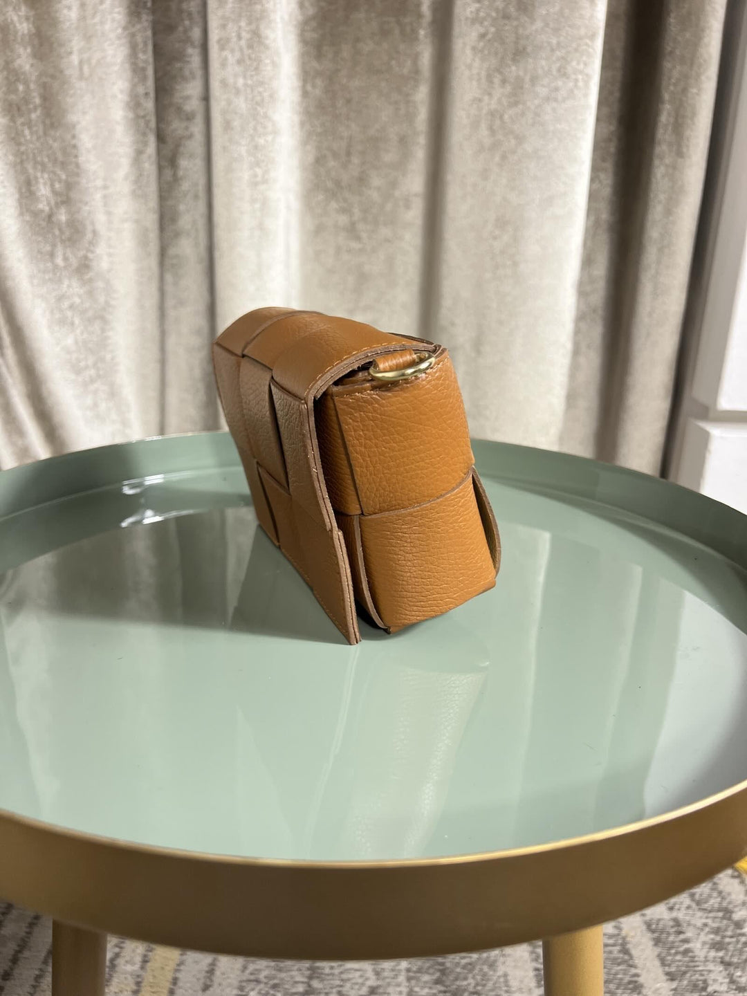 BORSA CUOIO A INTRECCIO IN PELLE CON TRACOLLA 249215CUOIO FEMME CAFE SELECTION