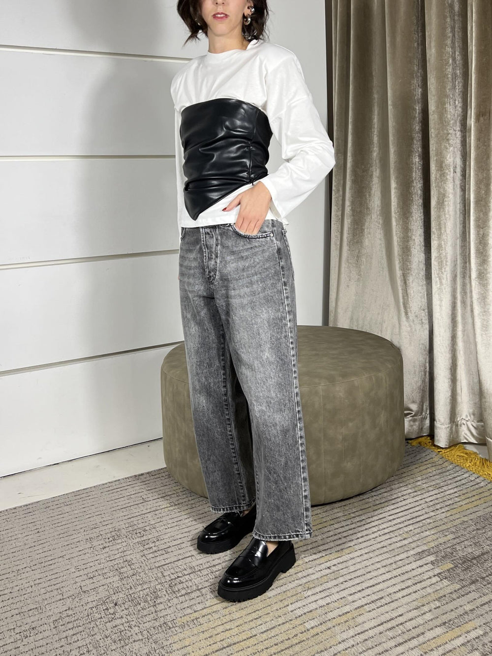 jeans grigio V01O0229GRIGIO PHILIA LOFT