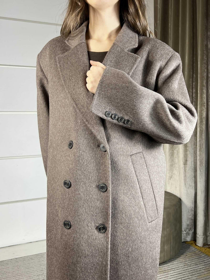 CAPPOTTO LUNGO MORO TRAPUNTATO 70% LANA TF0008MORO VICOLO