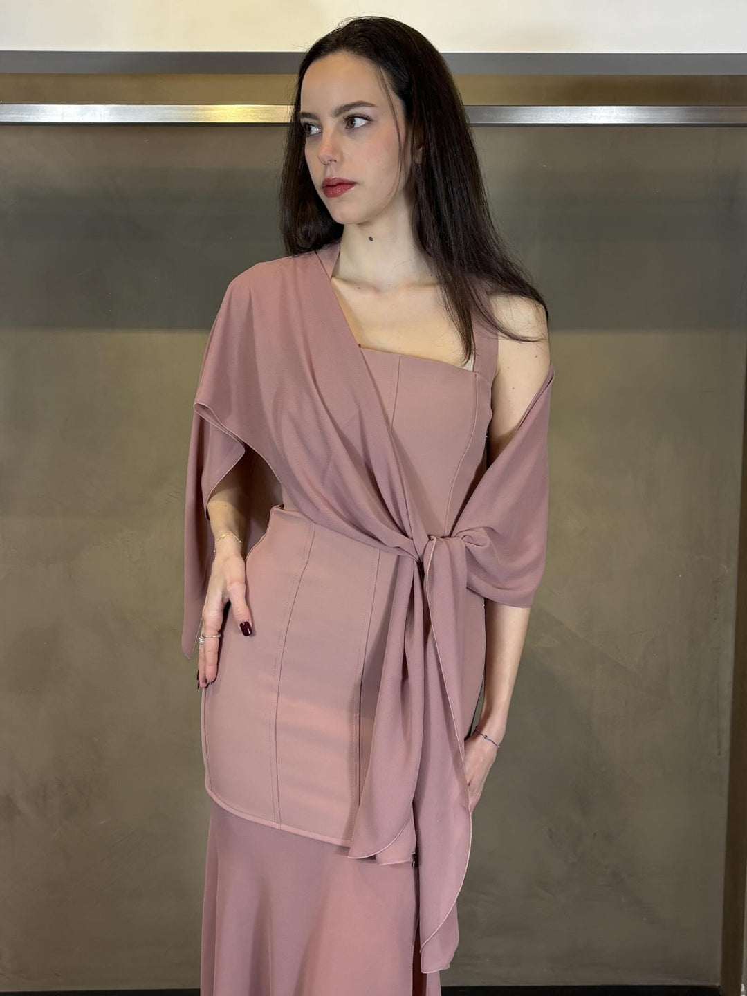 stola elegante rosa antico 8F0012AD08B885 PATRIZIA PEPE MAIN