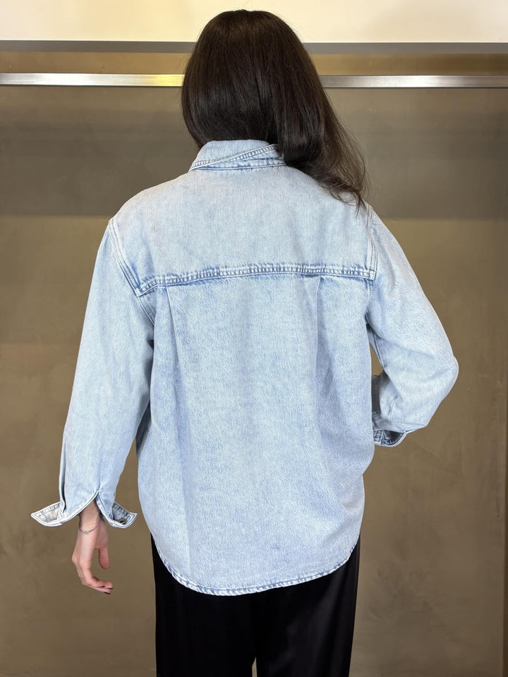 camicia in denim chiaro 8C0833D108CB09 PATRIZIA PEPE PREVIEW