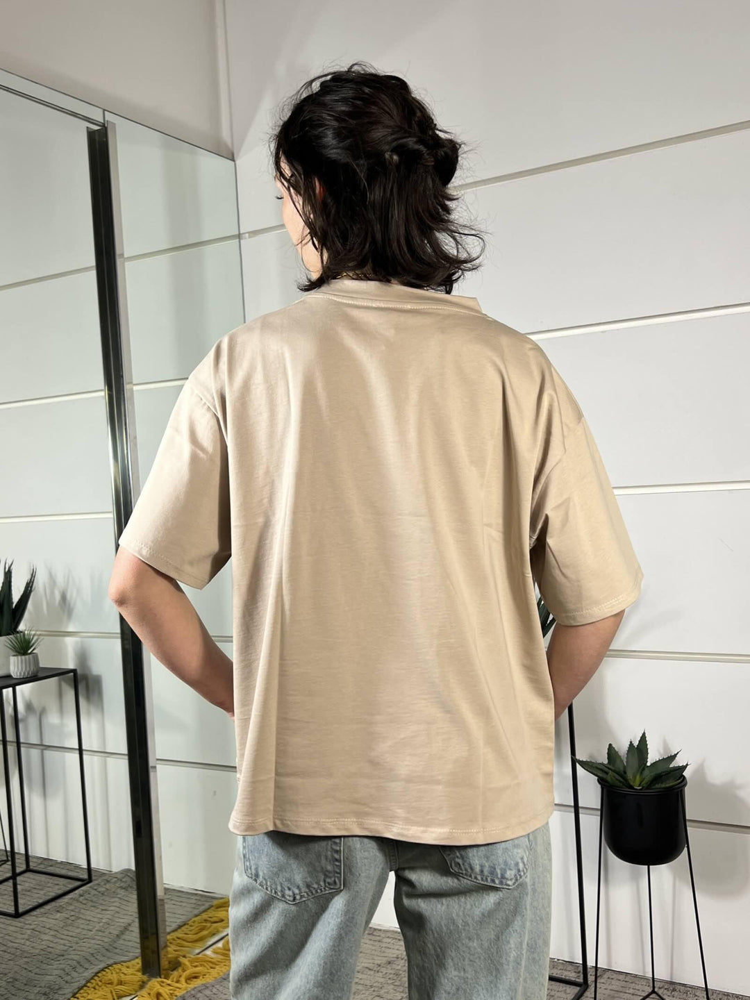t.shirt over girocollo sabbia 11935SABBIA SUSY MIX
