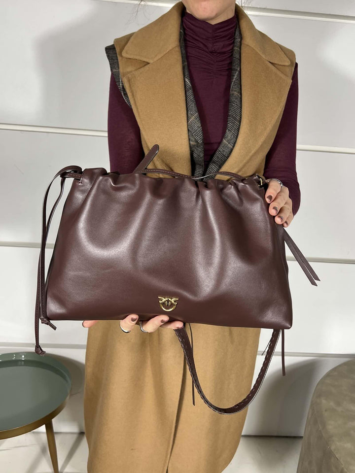 BORSA CLUTCH IN PELLE MAXI CLUTCHLA7Q PINKO