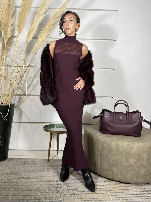 ABITO RED PURPLE A COSTINE CON APERTURA POSTERIORE 8A1555K143M536 PATRIZIA PEPE PREVIEW