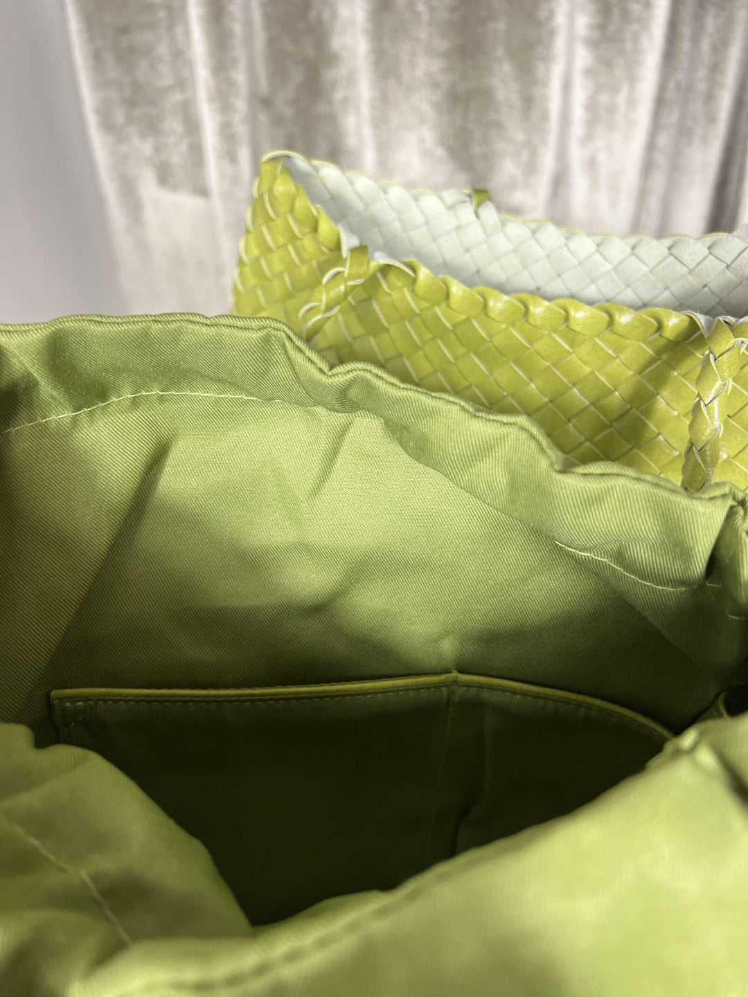 borsa a intreccio in ecopelle green 58226GREEN FEMME CAFE SELECTION