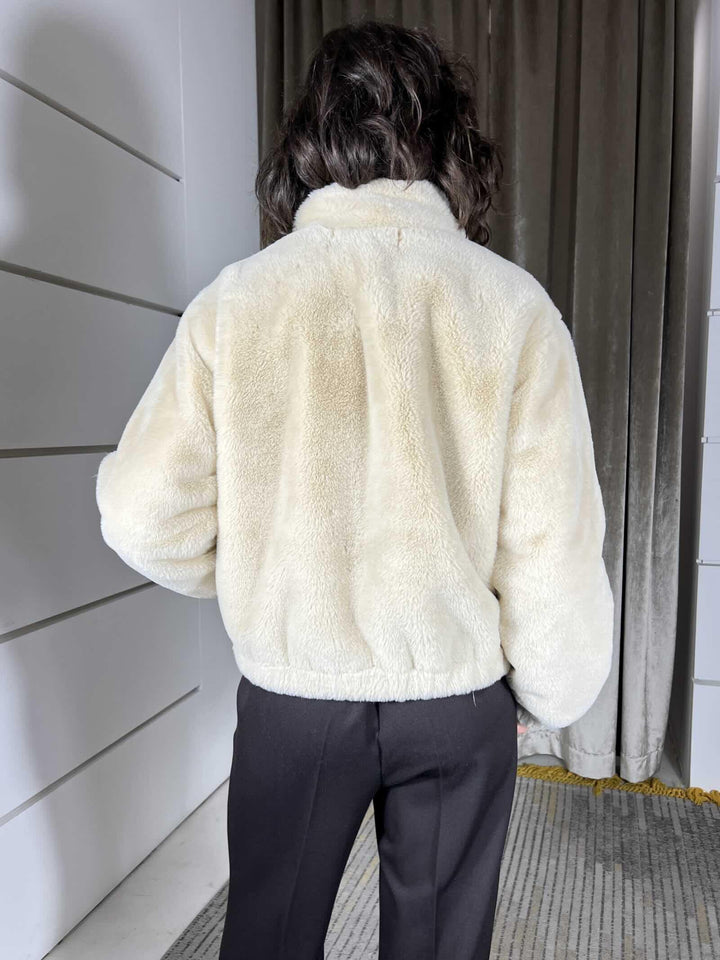 bomber a ecopelliccia beige KDY-P122BEIGE HAVE ONE