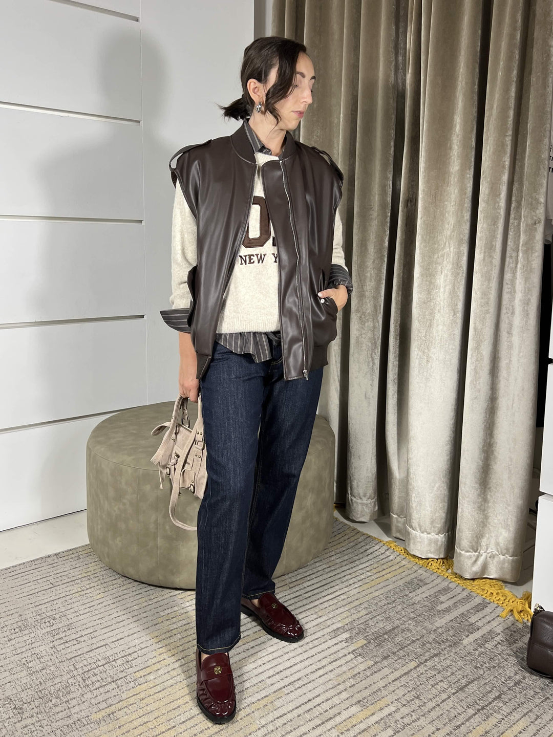 JEANS DENIM SCURO CON IMPUNTURE A CONTRASTO 3517T555K000DENIM TENSIONE IN