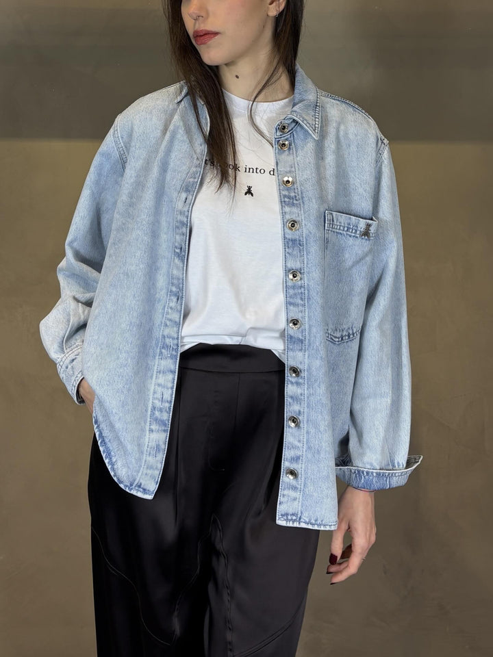 camicia in denim chiaro 8C0833D108CB09 PATRIZIA PEPE PREVIEW