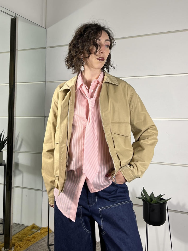 bomber tessuto trench con tasconi fango T830FANGO SUSY MIX