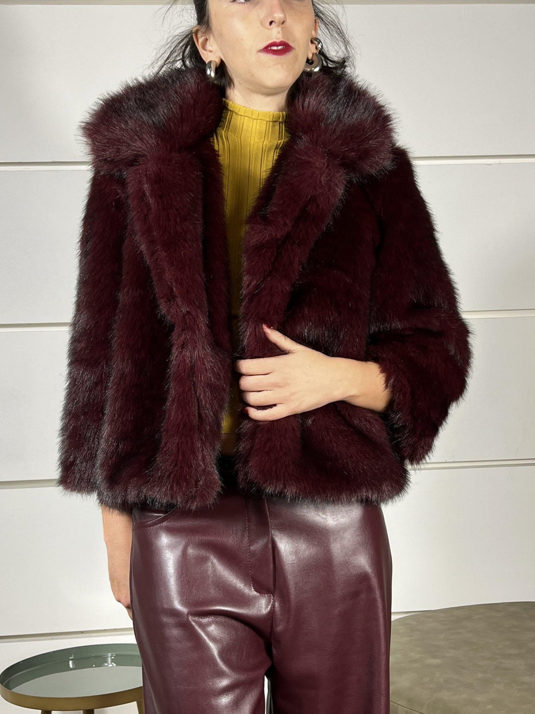 ecopelliccia corta vino I251171VINO SUSY MIX