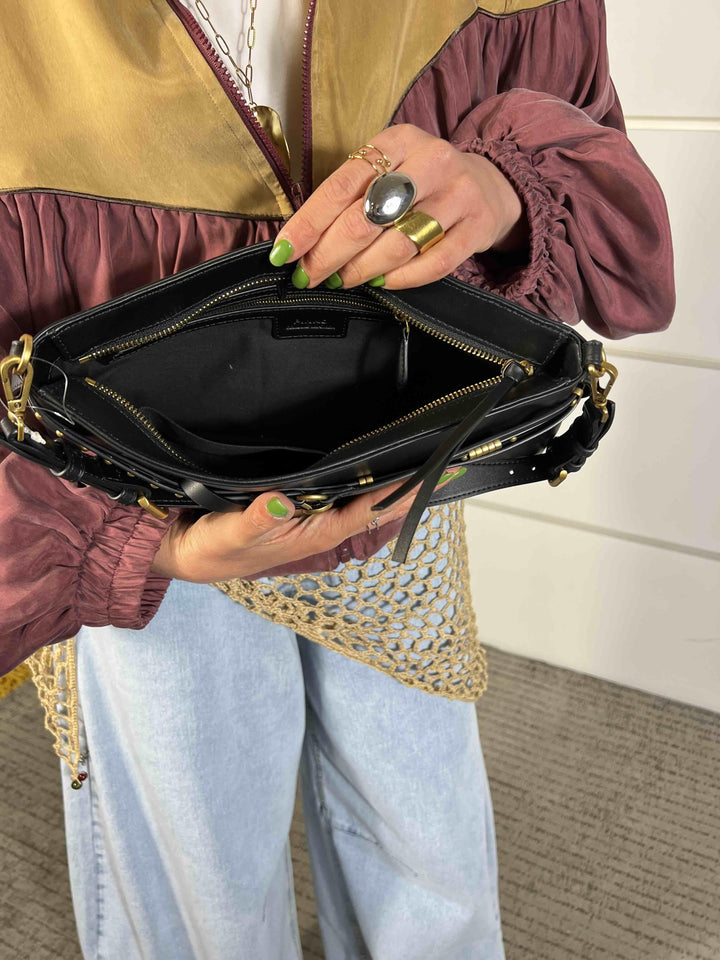 BORSA A SPALLA BEL BAG NERA BELT BAG CLASSICZ99Q PINKO