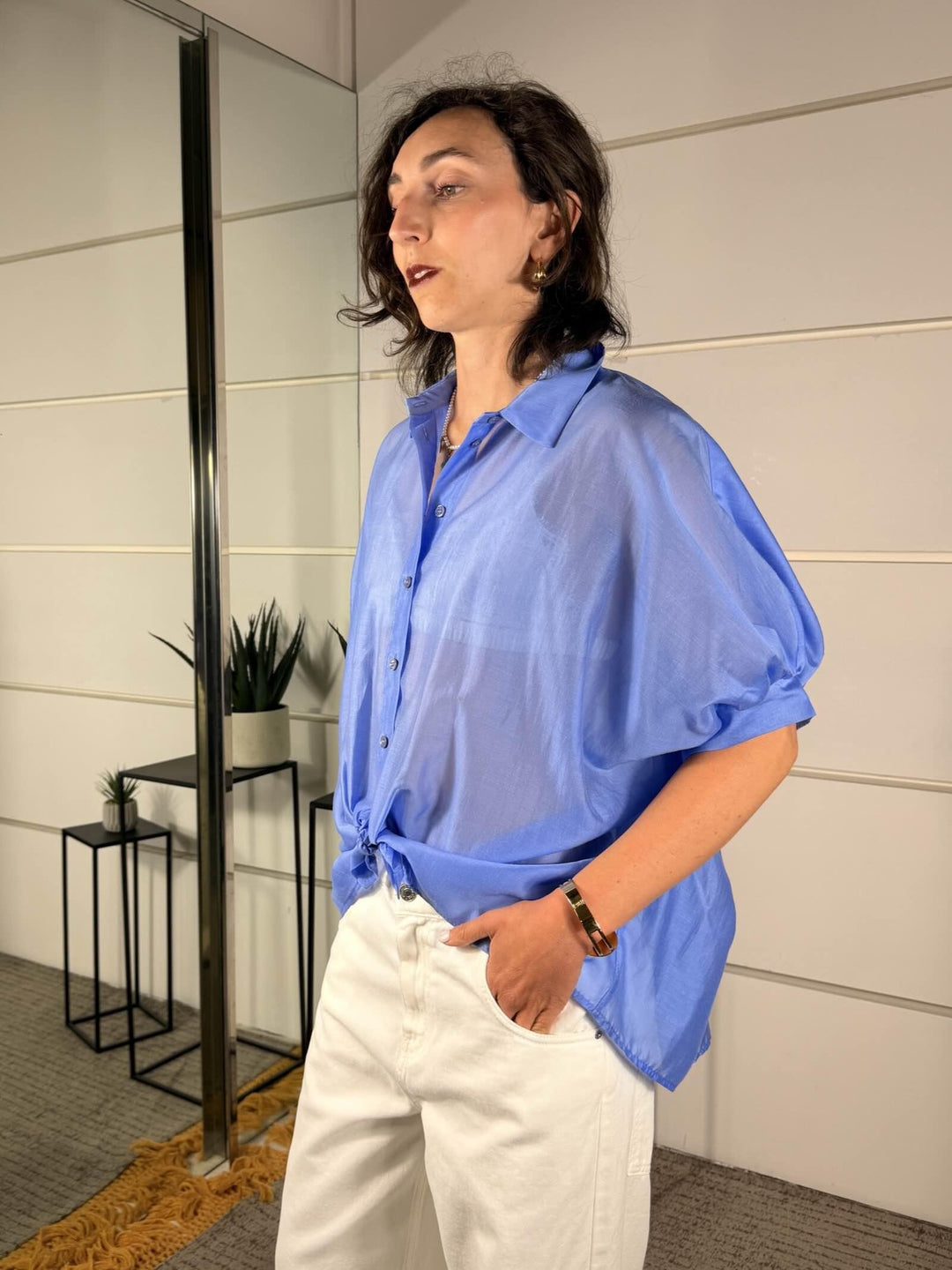 camicia oxford in voile manica corta TAB2383OXFORD 85 VICOLO