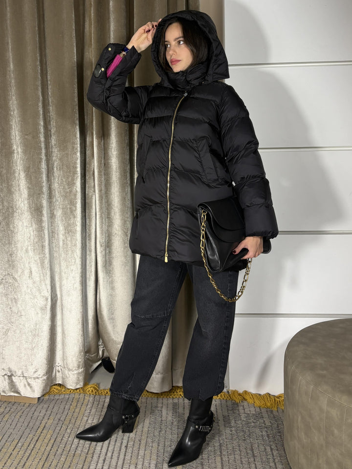 PIUMINO IMBOTTITO MARRONE CALZONE CAPPOTTOM04 PINKO